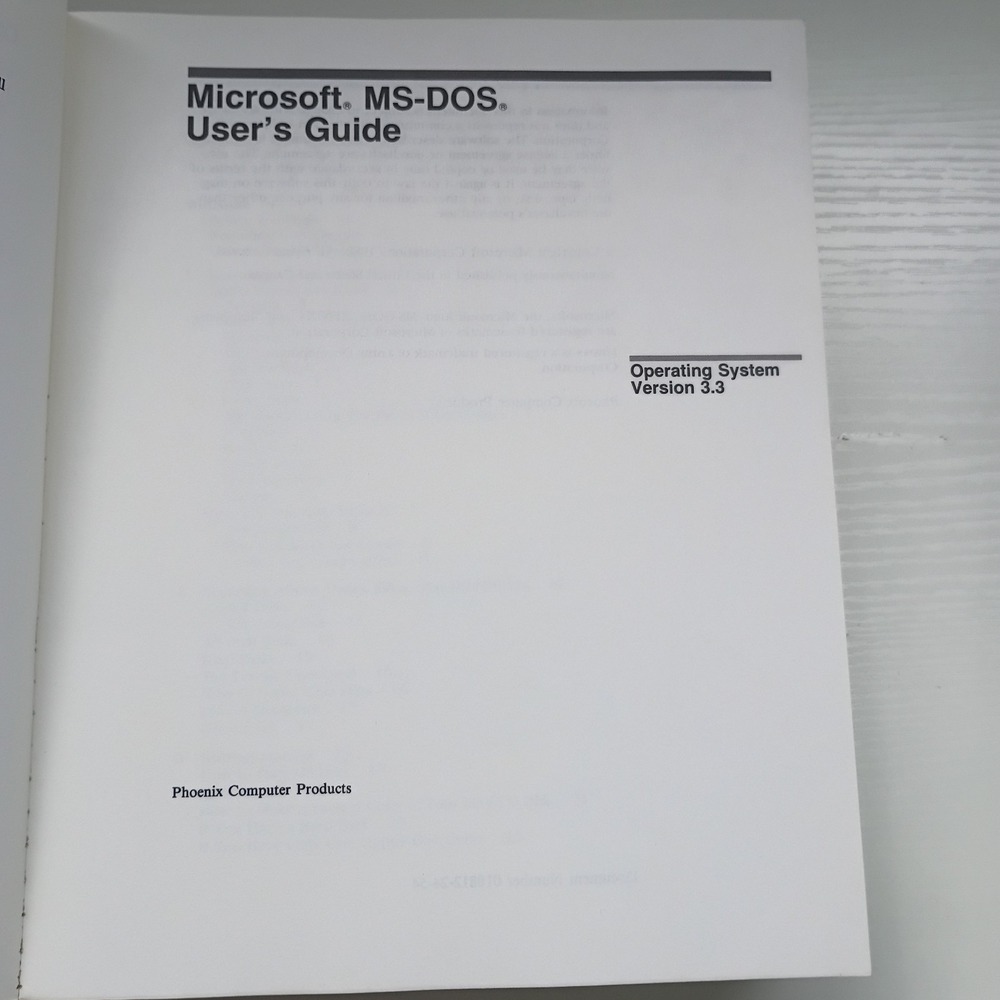Phoenix MS-DOS and GW-BASIC User's Guide User's Reference Manuals - 1988 - Picture 10 of 13